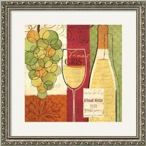  Wine and Grapes II Framed Print by Veronique Charron