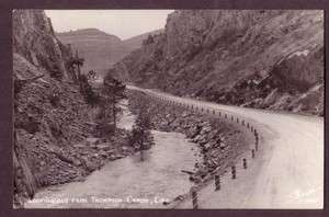 1951 Big Thompson Canyon Colorado CO Real Photo Postcard  