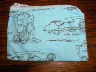 Peanuts Linus Snoopy fabric coin/change purse pouch  