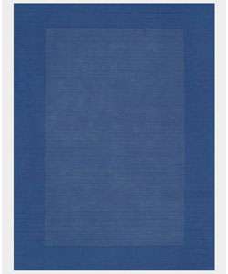Hand tufted Blue Border Wool Rug (5 x 8)  Overstock
