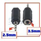 New 2.5mm Stereo Plug Male to 3.5mm Stereo Headset Jack Female Adapter 