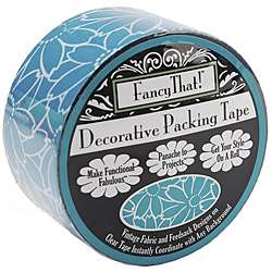 Decorative Teal Daisy 25 Yard Roll Packing Tape  
