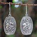   Silver Elephant Stack Dangle Earrings (Thailand)  