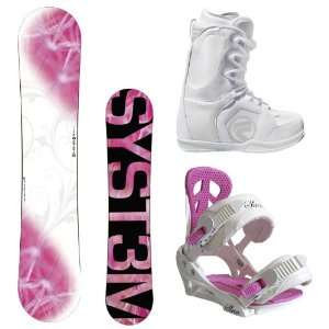 2012 System Wish 150cm Womens Snowboard Package + Siren Leaf Bindings 