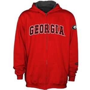 Georgia Bulldogs Youth Red Automatic Full Zip Hoody Sweatshirt (Medium 