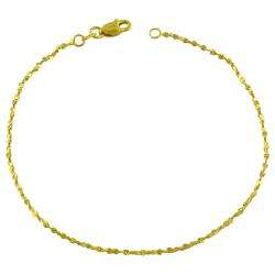 10k Yellow Gold 7.25 inch Serpentine Chain Bracelet (1 mm)   