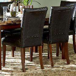 Hutton Faux Leather Parson Chairs (Set of 2)  Overstock