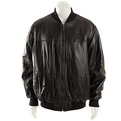Sean John Mens Leather Baseball Jacket  Overstock