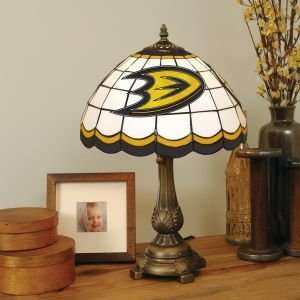  ANAHEIM DUCKS LOGOED 20 IN TIFFANY STYLE TABLE LAMP: Home 