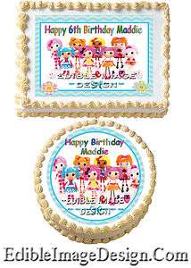 LALALOOPSY DOLL Birthday Edible Party Cake Image Cupcake Topper Favor 