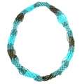 Zul Glass Bead Necklace Turquoise and Mocha (Guatemala 