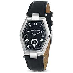 Hush Puppies Mens Stainless Steel Black Dial Watch  Overstock