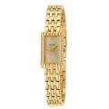   Womens Crystal Yellow Goldplated Stainless Steel Quartz Watch