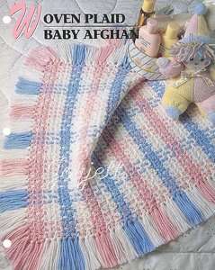 Woven Plaid Baby Afghan, Annies crochet pattern  