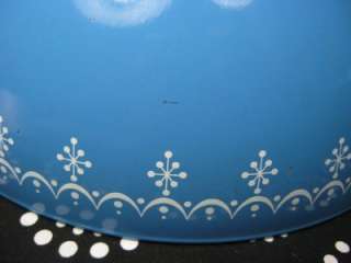   White Snowflakes Pyrex Nesting Mixing Bowls 441 442 444 4 Qt ++  
