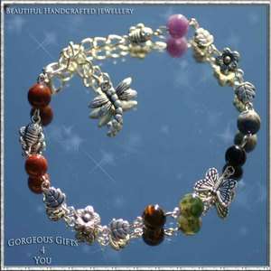 Stunning Boho Hippy Gemstone Chakra Charm Anklet / Ankle Bracelet Gift 