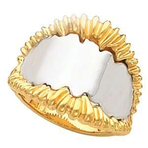    5357 14K Yellow Gold/White Ring Metal Fashion Ring Jewelry