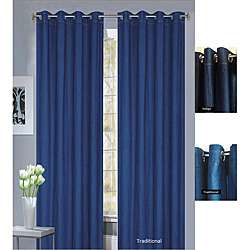 Capri Denim Grommet top 96 inch Curtain Panel Pair  