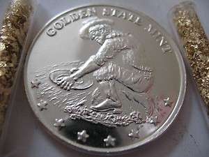 OZ.SILVER.999 COIN GOLDEN STATE MINT PROSPECTOR  EAGLE + GOLD 2012 