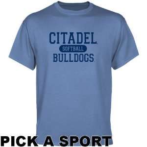  Citadel Bulldogs Custom Sport T shirt   Light Blue Sports 