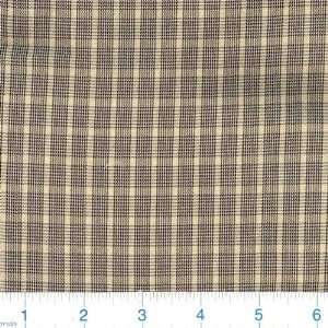  56 Wide Wash and Wear Shirting Houndstooth Black/Khaki 