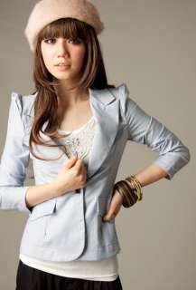 New Korean Women Lapel One button Slim Suit Jacket Coat 3 Sizes 1454 