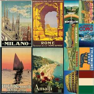   Travelogue Collection   12 x 12 Cardstock Stickers   Travelogue Italy