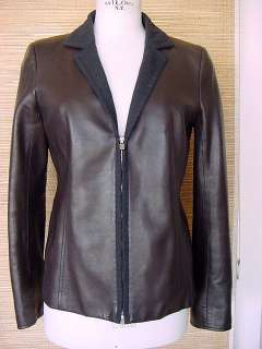 LORO PIANA Leather Jacket gr8 detail fits 8 MINT  