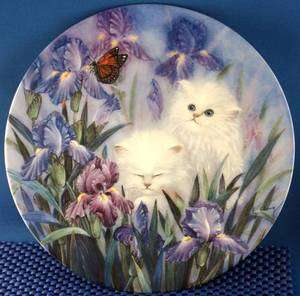  Garden Discovery Collector Plate Persian Cat Butterfly Petal Pals