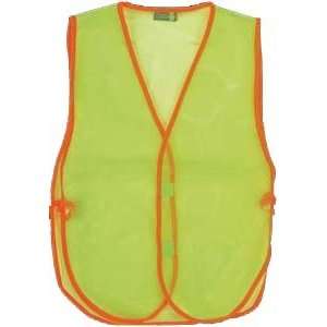 Economy Mesh Safety Vest, Color Green, Nylon Mesh, Velcro Closure, w/o 