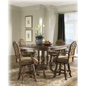  Bellissimo Brown Square Counter Height Pedestal Table Bellissimo 