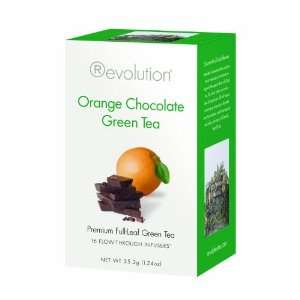 Revolution Tea Orange Chocolate Green Tea, 16 Count Teabags (Pack of 6 