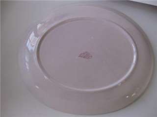 Vintage Red Wing Hand Painted Fruit Pink Platter 1947  