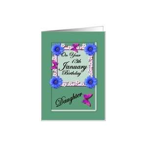  Month January & Age Specific 12th Birthday   Daughter Card 