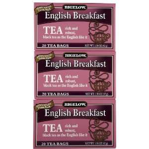 Bigelow English Breakfast Tea Bags, 20 Grocery & Gourmet Food