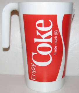 Coca Cola Coke Pitcher with Cover Plastic RARE LOT 2  
