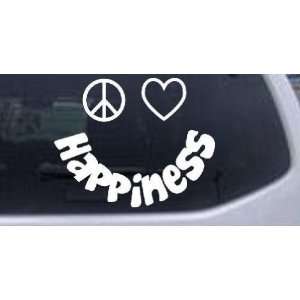 Peace Love Happiness Smiley Christian Car Window Wall Laptop Decal 