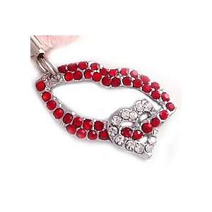   Unique Sexy Red Lip Lips Heart Cell Phone Charm c800 