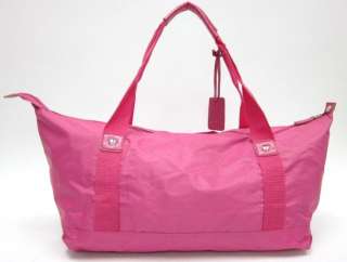 NEIMAN MARCUS Bright Pink Nylon Small Duffle Bag  