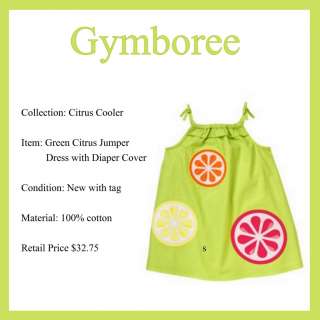 New Gymboree Girl Citrus Cooler Green Jumper Dress Size 18 24 months