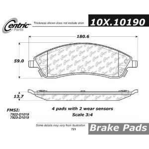 Centric Parts 106.10190 106 Series Posi Quiet Semi Metallic Brake Pad