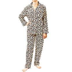 Leisureland Womens Wild Leopard Print Pajamas Set  Overstock