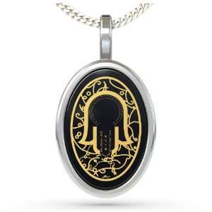   Blessing necklace with Psalm 23 Imprinted in 24kt Gold on Onyx Stone