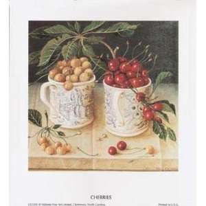  Fruits In Porcelain Cherries Poster Print