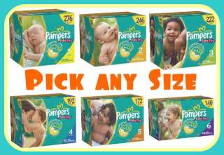 PAMPERS Baby Dry Diapers XXL Box, 1,2,3,4,5 or 6, FAST  