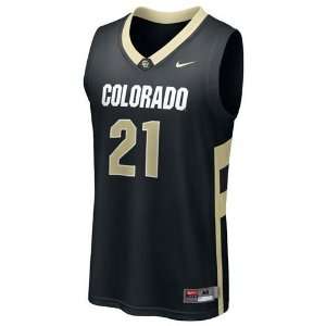 Colorado Buffaloes #21 Basketball Replica Jersey (Black)  