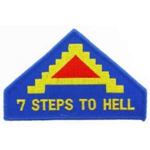  U.S. Army 7th Army 7 Steps To Hell Patch Blue & Yellow 3 