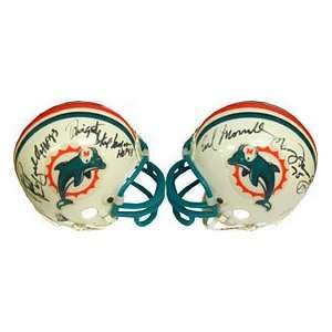 Miami Dolphins Greats Autographed / Signed Miami Dolphins Mini Helmet 