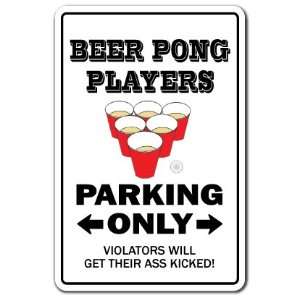  BEER PONG PLAYERS ~Sign~ drinking game games funny gift 