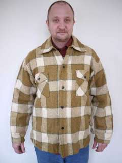Vtg 70s Wool Plaid Hunting Jacket Nautical Buttons  